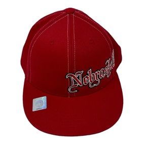 NCAA Nebraska Huskers Adult Baseball Cap Hat Red Adjustable